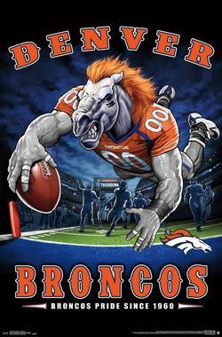 NFL Broncos Logo - Broncos Logo Art Items – Sports Poster Warehouse
