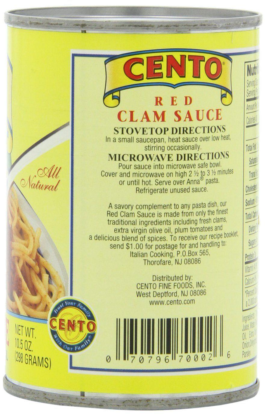 Yellow and Red Clam Logo - Amazon.com : Cento Red Clam Sauce, 10.5 Ounce Cans Pack of 12
