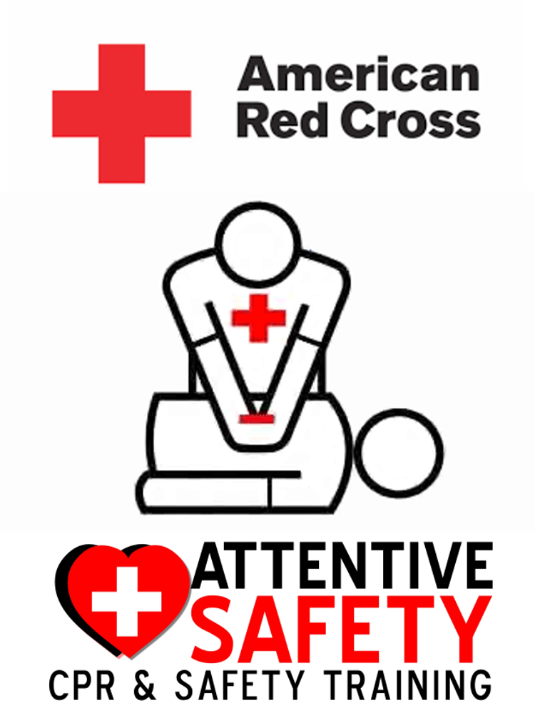 CPR American Red Cross Logo - Adult First Aid/CPR/AED Blended Learning Course - Attentive Safety