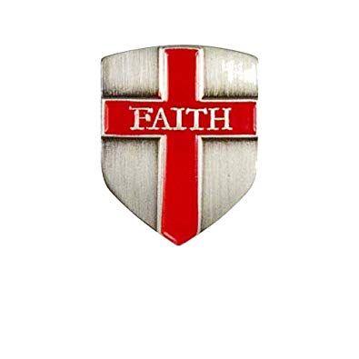 Shield of Faith Logo - Shield of Faith Lapel Pin with Cross Set of 2, Antique Silver ...