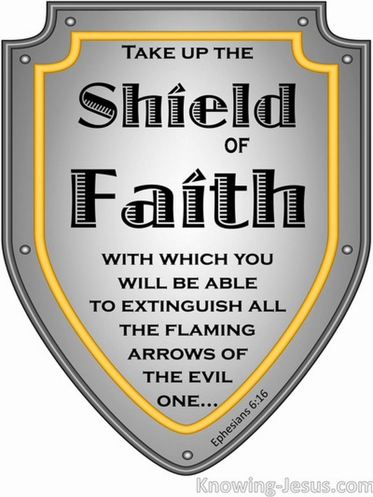 Shield of Faith Logo - Ephesians 6:16 (NASB) - in addition to all, taking up the shield of ...