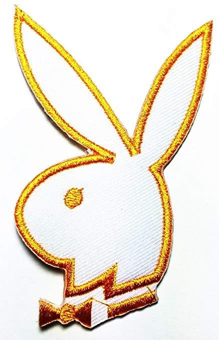 Rabbit Sports Logo - Amazon.com: Playboy yellow Bunny Rabbit logo patch Jacket T-shirt ...