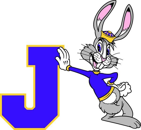 Rabbit Sports Logo - SignSpecialist.com – Mascots Decals - Jack Rabbit mascot sports ...