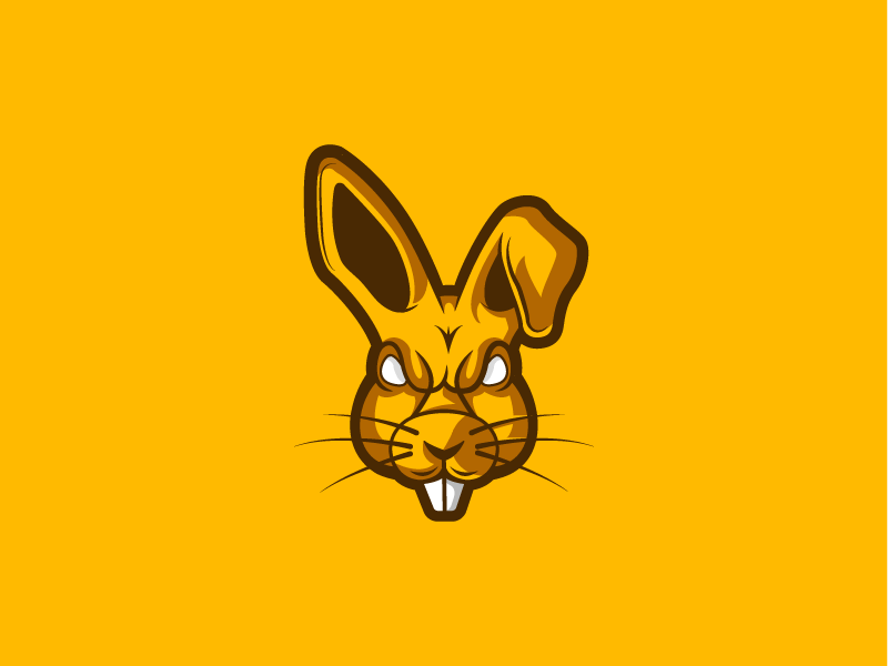 Rabbit Sports Logo - Golden Bunny