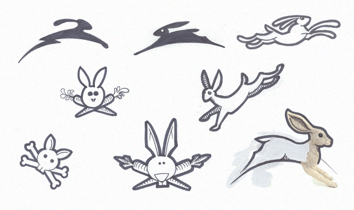 Running Rabbit Logo - Oxide Design Co. | Benson Bunnies logo