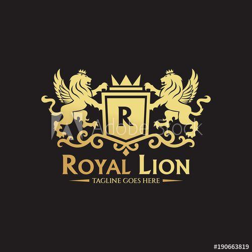 Royal Lion Logo - Royal Lion logo design template. Vector illustration - Buy this ...