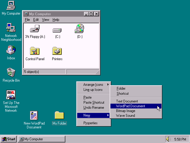 MSN to Desktop Logo - Windows 95