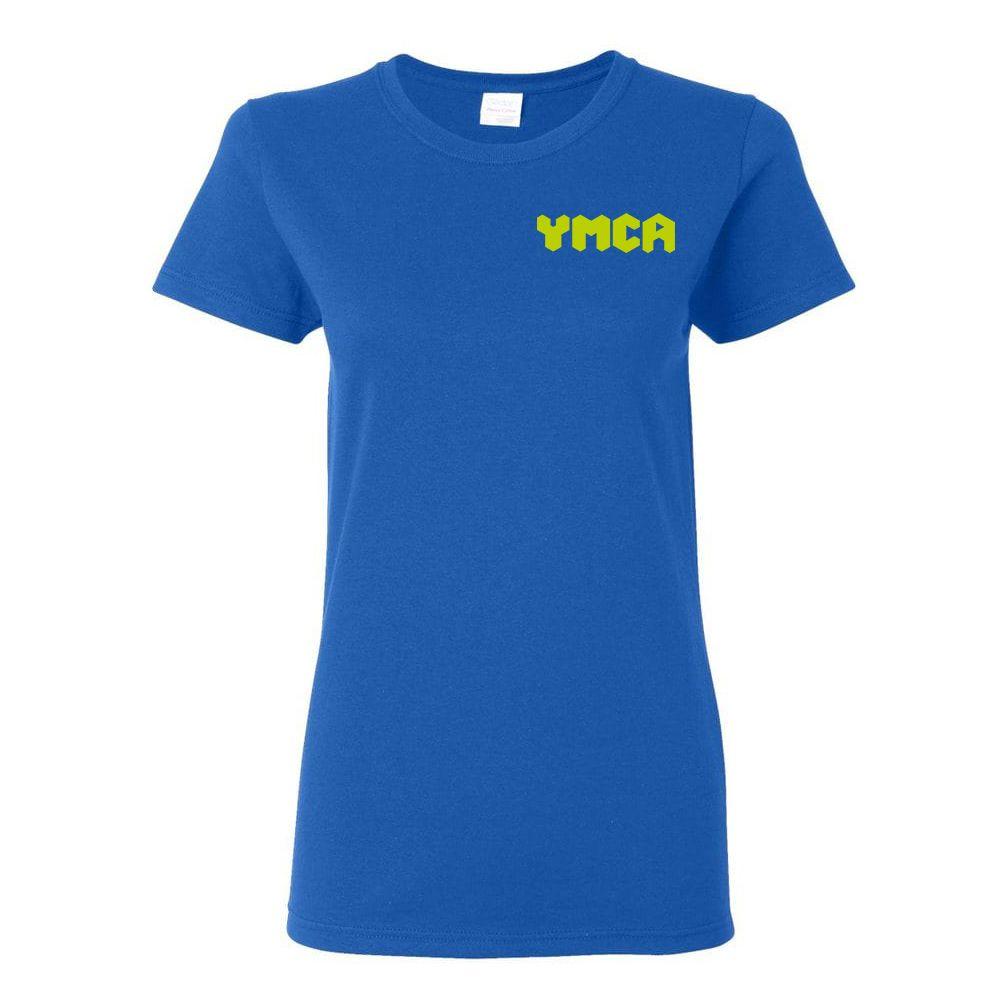 Green YMCA Logo - Womens Royal Blue T Shirt with Green Logo – YMCA Merchandise