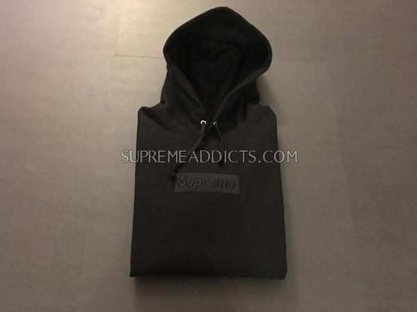 Real Black Supreme Box Logo - Supreme Tonal Box Logo Hoodie - Black – SUPREME ADDICTS