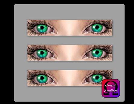 Green Swirl Eye Logo - Second Life Marketplace - [eyes] Omega Mesh Eye Appliers [swirl green]