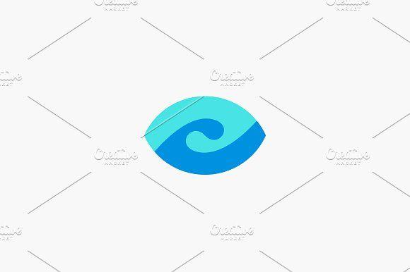 Swirl Eye Logo - Eye wave logo design. Swirl shutter media vision logotype. Photo ...