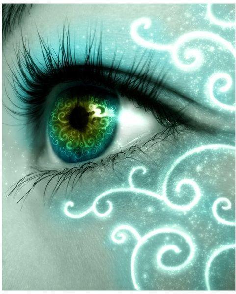 Green Swirl Eye Logo - Swirls in white. Random. Eyes, Beautiful eyes and Eye Art