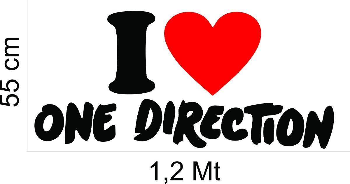 I Love One Direction Logo - Adesivo Decorativo Parede Música I Love One Direction - R$ 34,99 em ...