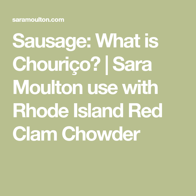 Yellow and Red Clam Logo - Sausage: What is Chouriço?. Sara Moulton use with Rhode Island Red