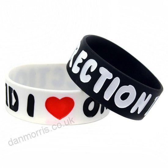 I Love One Direction Logo - OneBandaHouse 1PC 1 Inch Wide Ink Filled Logo Bracelet 1D I Love One ...