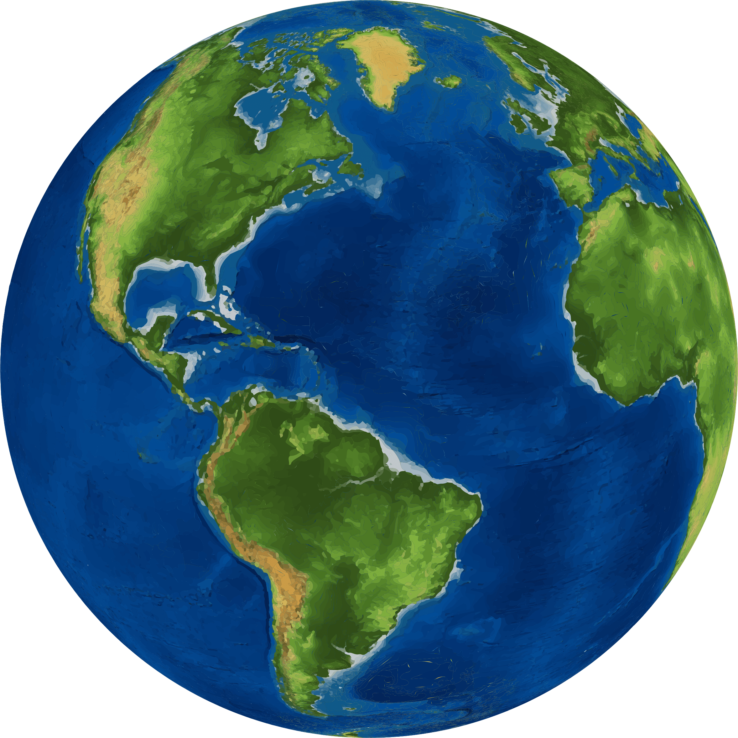 3D World Globe Logo - Clipart - 3D Earth Globe