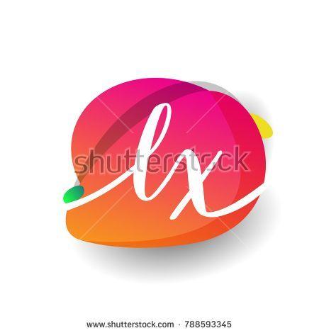 LX Logo - Letter LX logo with colorful splash background, letter combination ...