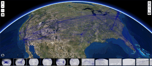 3D World Globe Logo - Maps Mania: World Flight Paths on a 3D Globe