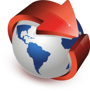 3D World Globe Logo - Create a Logo Online - 3D Arrow Globe logo template