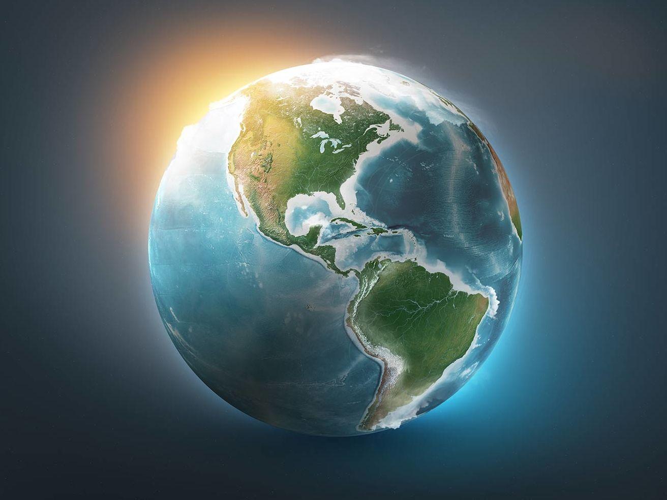 3D World Globe Logo - 3D World Globe in Photohop