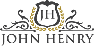 John Henry Logo - Purple, White And Black Stripe Clip On Tie (JH 1002)
