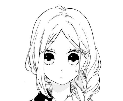 Cute Black and White Female Logo - Black and white female manga character. I like the big eyes and cute