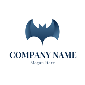 Blue Bat Logo - Free Bat Logo Designs. DesignEvo Logo Maker