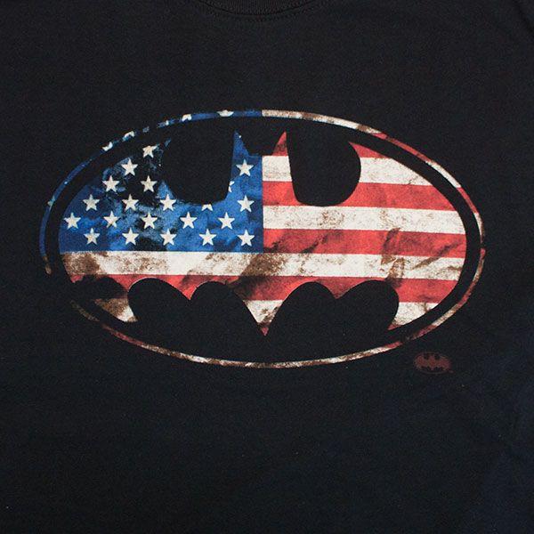 Black and Red Batman Logo - Batman Red, White And Blue Bat Signal Tee Shirt | SuperheroDen.com