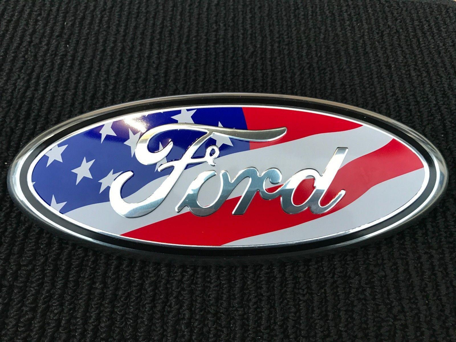 American Flag Ford Logo - 2019 NEW 2004 2014 FORD F 150 USA FLAG FRONT GRILLE OR REAR TAILGATE ...