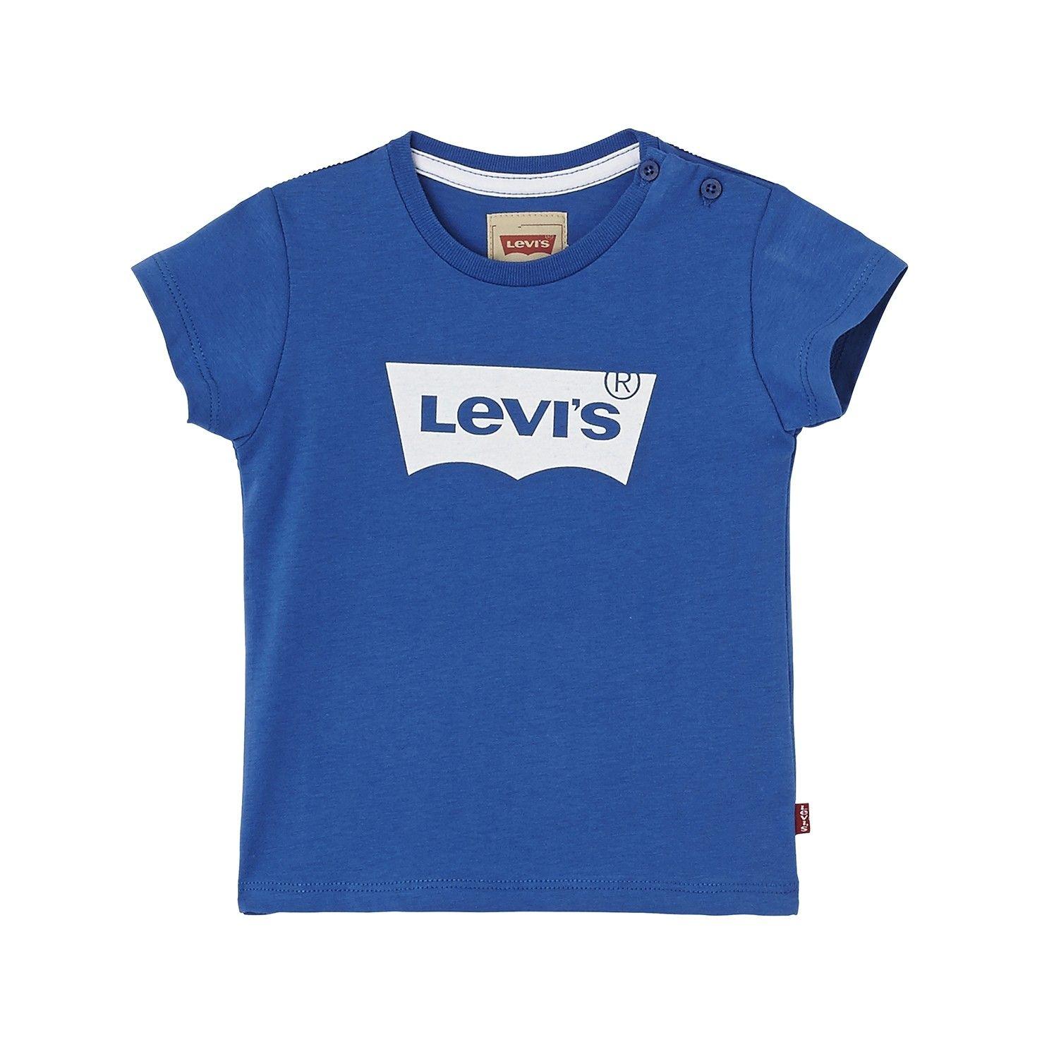 Blue Bat Logo - Levis Blue Bat Logo Short Sleeve T-shirt Nl10214