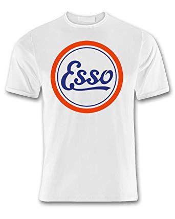 Esso Logo - 360 Terry's Tees Esso Logo Vintage Sign t Shirt White: Amazon.co.uk ...