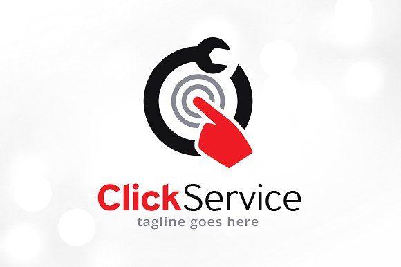 Service Shop Logo - Click Service Center Logo Template ~ Logo Templates ~ Creative Market