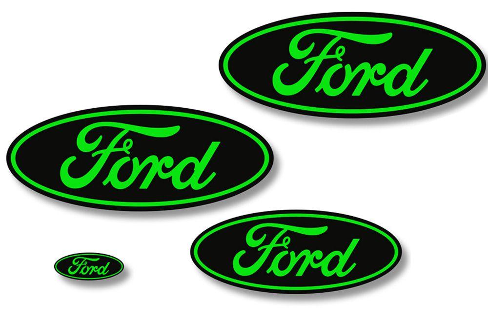 Green Ford Logo - Ford F-150 Vinyl Emblem Graphics for Front and Back of Vehicle