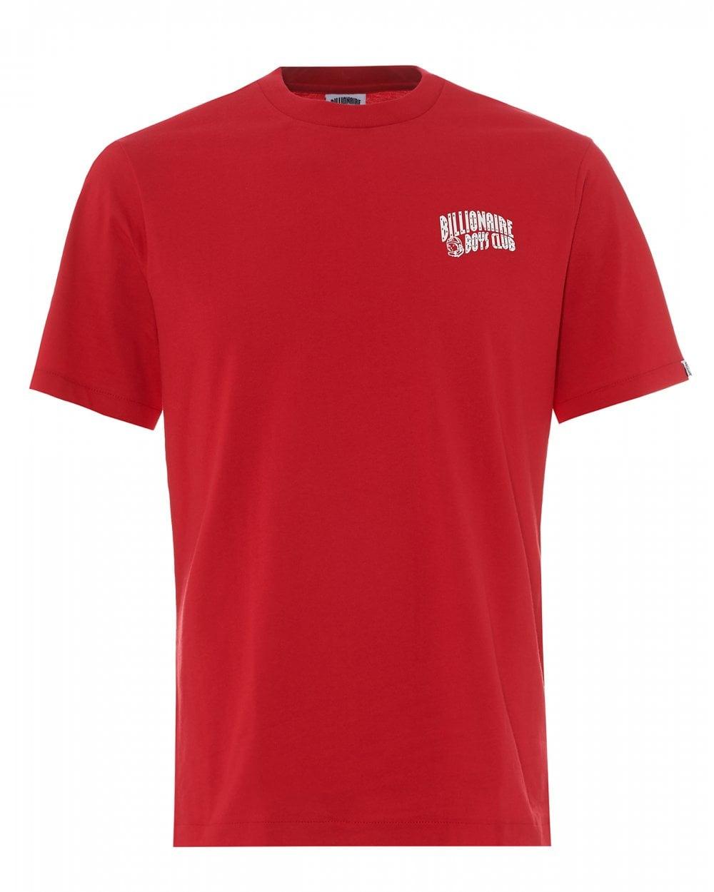 Red Arch Logo - Billionaire Boys Club Mens Arch Logo T Shirt, Red Regular Fit Tee
