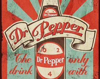 Vintage Dr Pepper Logo - Dr pepper sign