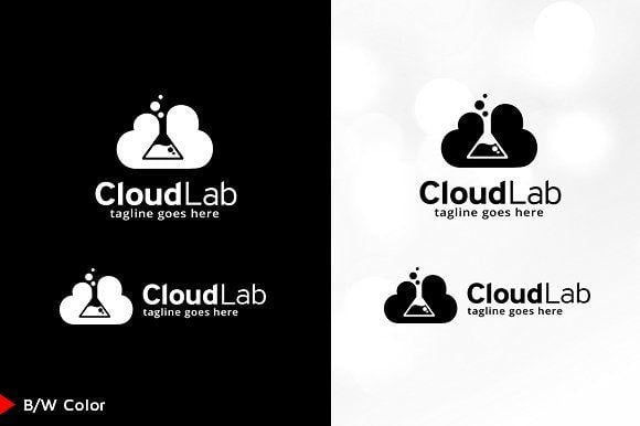 Service Shop Logo - Cloud Lab Logo Template ~ Logo Templates ~ Creative Market