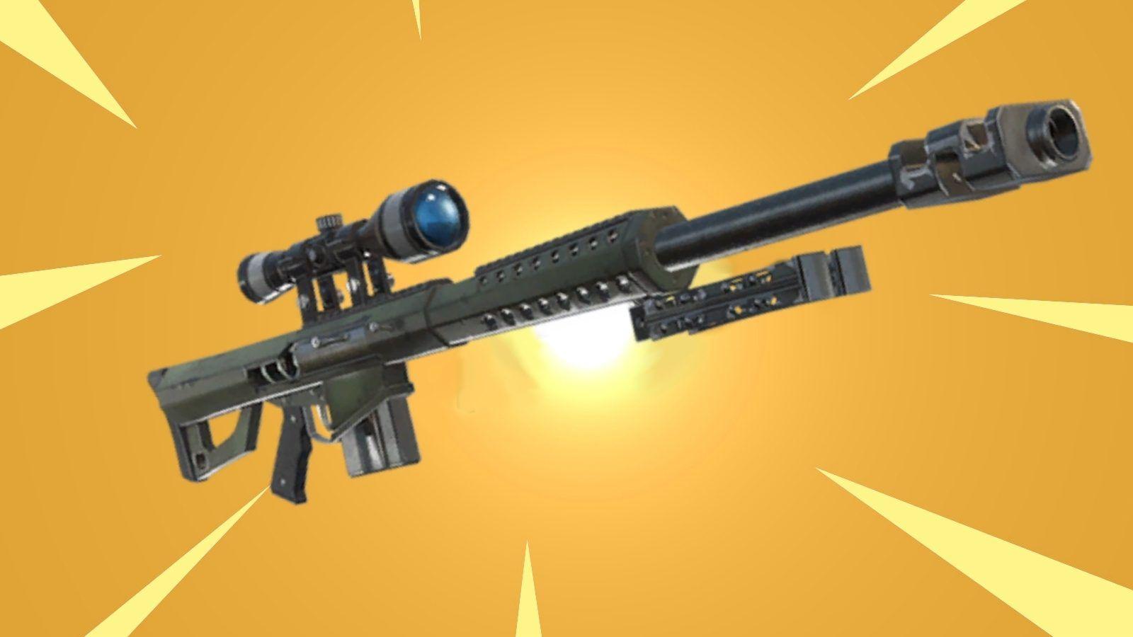 Guns Fortnite Battle Royale Logo - Leaked Footage of the New Heavy Sniper in Fortnite Battle Royale