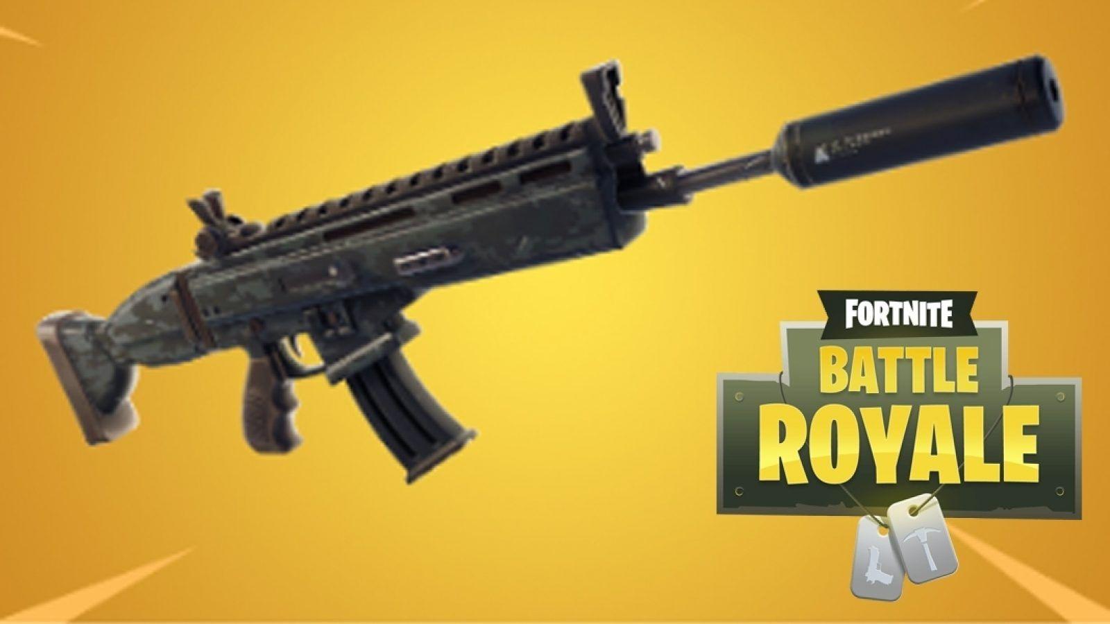 Guns Fortnite Battle Royale Logo - An All-New Suppressed Assault Rifle is Coming to Fortnite Battle ...