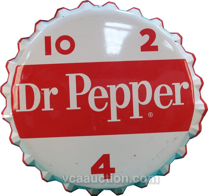 Vintage Dr Pepper Logo - Vintage Original Dr Pepper Die-Cut Metal Sign, In Shape