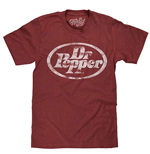 Vintage Dr Pepper Logo - Amazon.com: Tee Luv Dr Pepper Licensed Graphic T-Shirt - Distressed ...