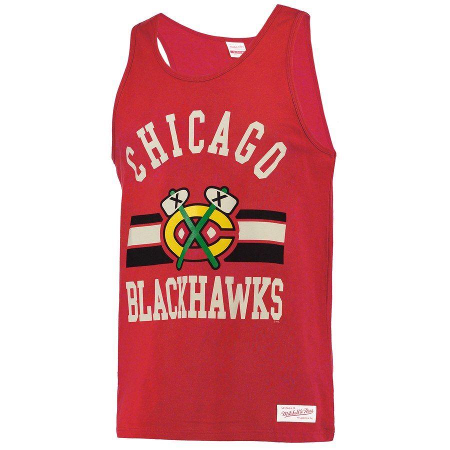 Red Arch Logo - Mitchell & Ness Chicago Blackhawks Red Arch Logo Tank Top
