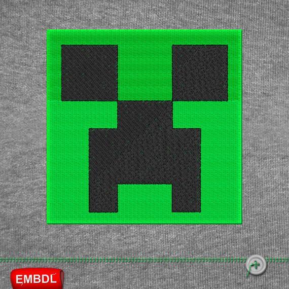 Mionecraft Logo - Minecraft 1 Logo Embroidery Design
