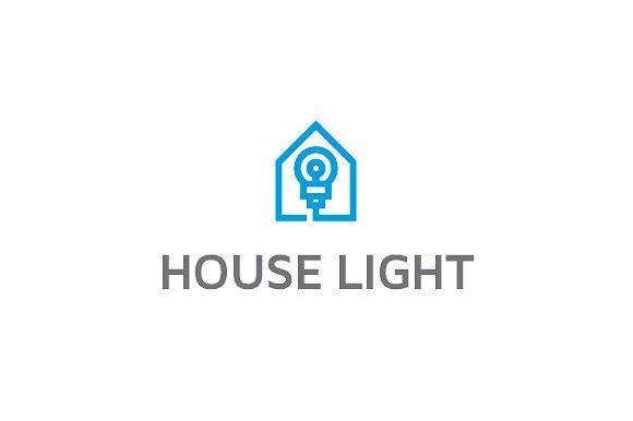Electric House Logo - House Light Logo ~ Logo Templates ~ Creative Market