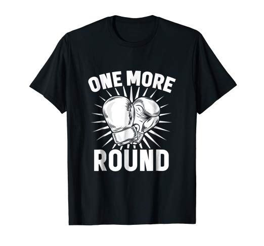 One More Round Logo - One More Round Boxer Boxing T Shirt: Clothing