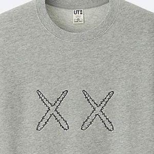 Kaws Xx Logo - X X UNIQLO X X KAWS X SESAME STREET SWEATSHIRT Grey Size Large NEW ...