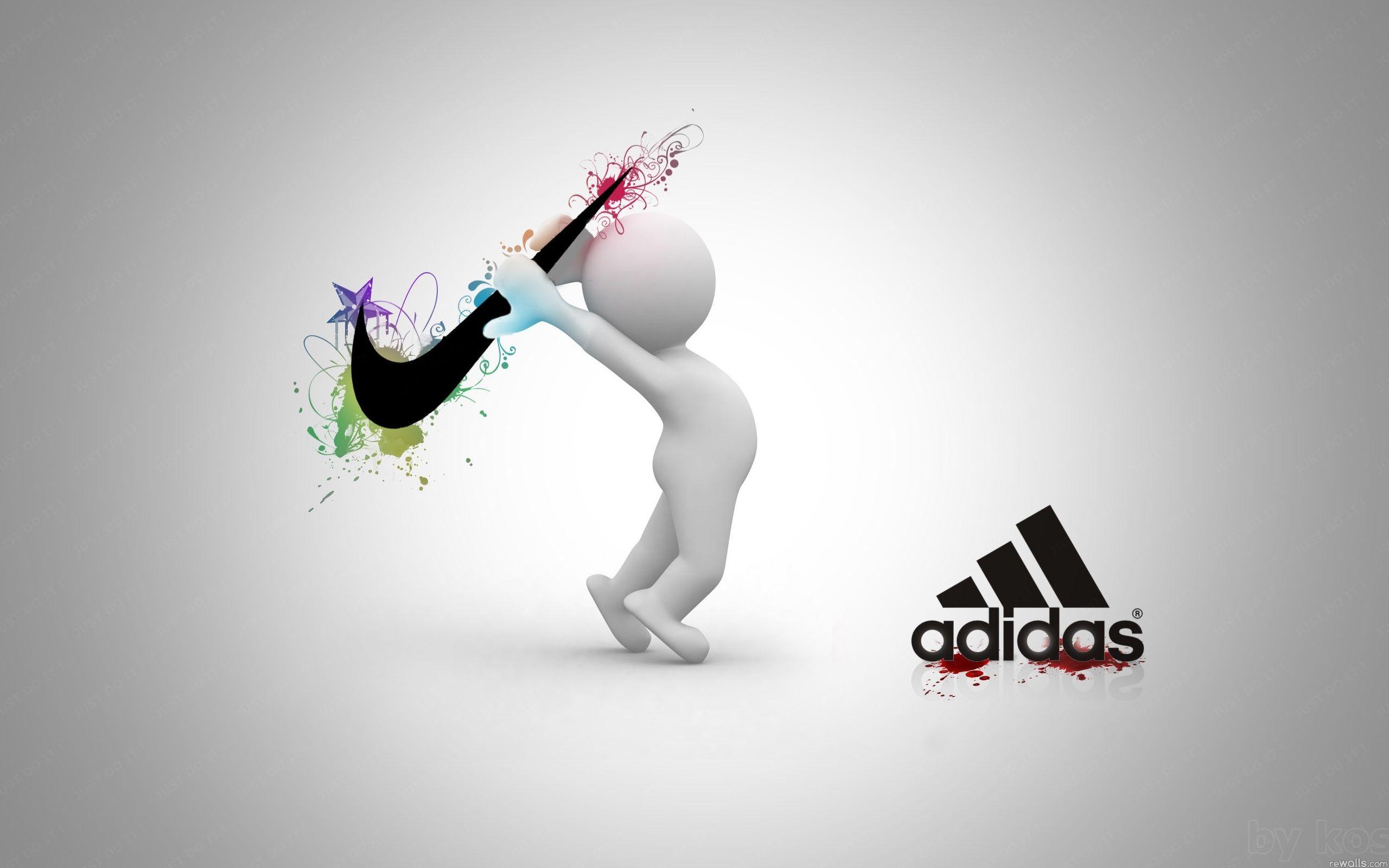 Creative Nike Logo - Nike Adidas Creative Wallpaper #6972666