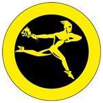 Yellow Person Holding Sun Logo - Logos Quiz Level 2 Answers - Logo Quiz Game Answers