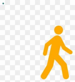 Yellow Man Logo - Yellow Walking Man Clip Art Walking Man Logo