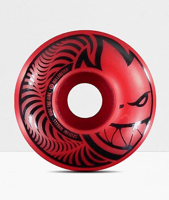 Red Spitfire Wheels Logo - Spitfire Hypno-Swirl Red & Black 52mm Skateboard Wheels | Zumiez