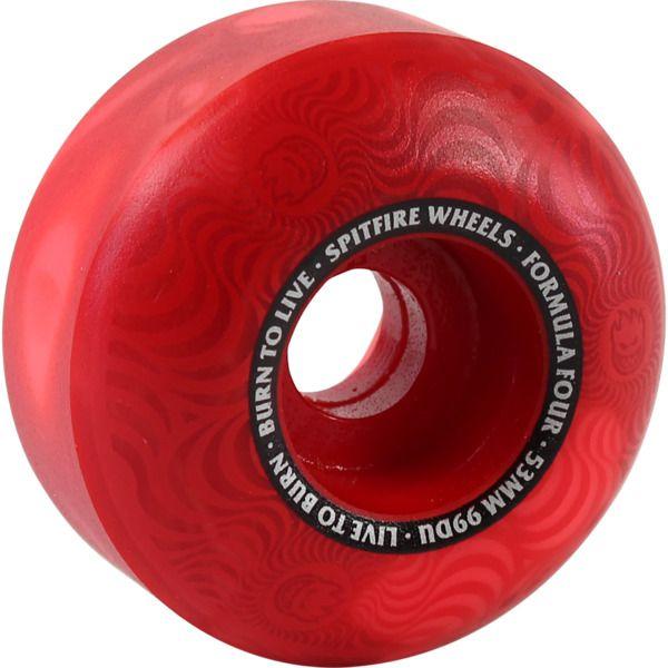 Red Spitfire Wheels Logo - Spitfire Wheels Formula Four Classic Multi Swirl Red Skateboard ...